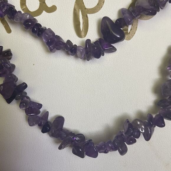 Necklace dark amethyst stones from Brazil - Picture 3 of 7